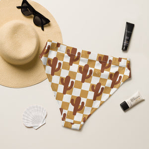 Desert Checker High Waisted Bikini Bottoms