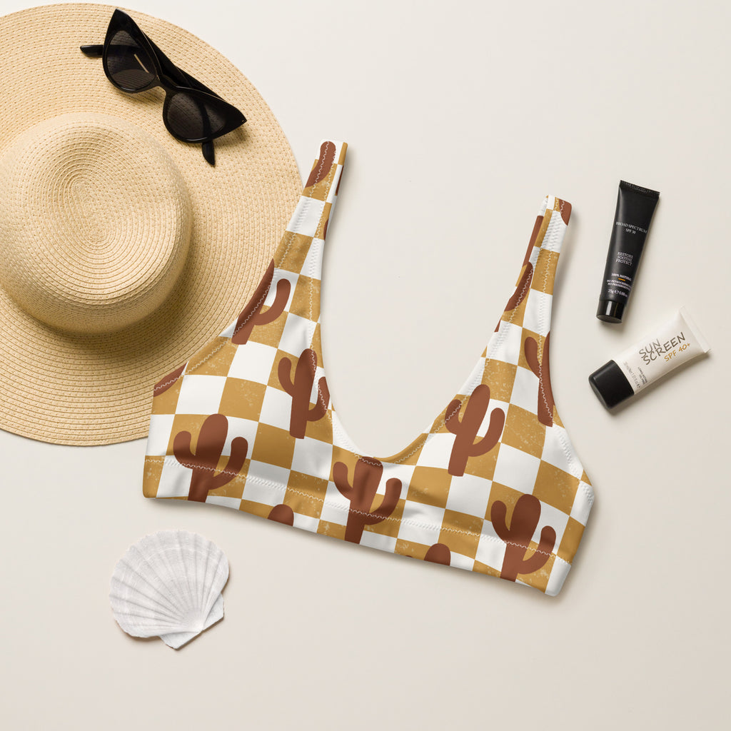 Desert Checker Bikini Top
