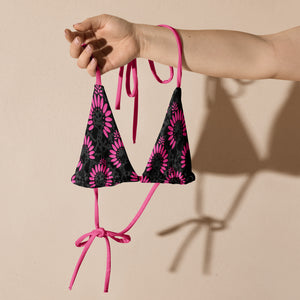 Pink Squash String Bikini Top