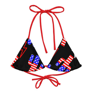Patriotic Cacti String Bikini Top