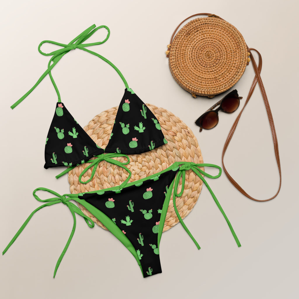 Green Cacti String Bikini
