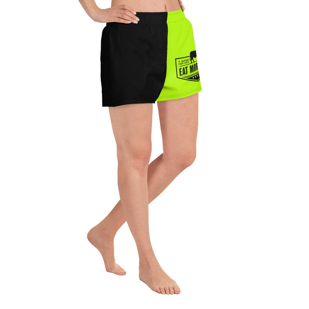 Eat Beef Neon Athletic Shorts