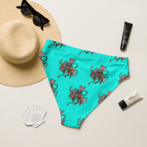 Turquoise Bronc High Waisted Bikini Bottoms