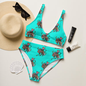 Turquoise Bronc High Waist Bikini