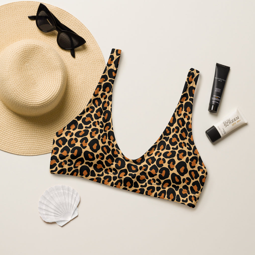 Cheetah Print Bikini Top